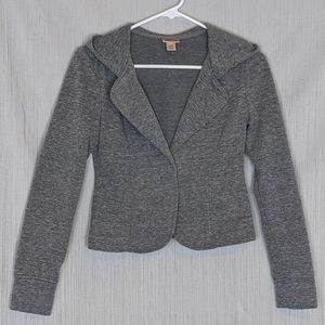 Mossimo Women's Grey Cropped Jacket with Hood In Women's XS